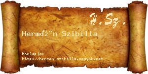 Hermán Szibilla névjegykártya